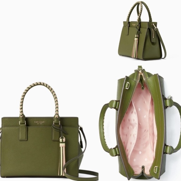 Kate spade Cameron woven sapling green satchel - Picture 4 of 8